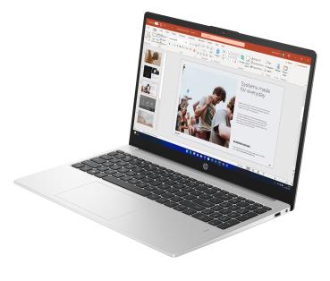 HP 255 G10 Laptop – Ryzen 5 7530U 16GB RAM 512GB SSD 15,6" Full HD Windows 11 Pro Silber